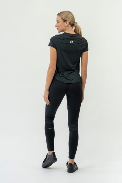 Футболка NEBBIA Fit Activewear T-Shirt Airy With Reflective Logo 438 Black, XS, Black