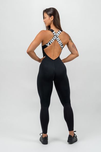 Комбінезон NEBBIA One-Piece Workout Bodysuit Gym Rat 201 Black, L, Black