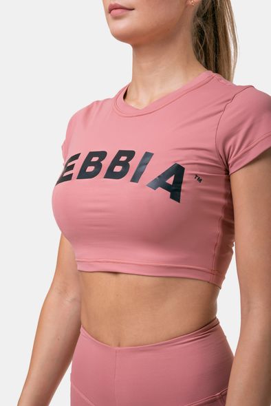 Топ NEBBIA Short Sleeve Sporty Crop Top 584 Old Rose, XS, Old Rose