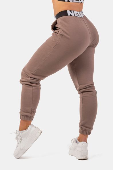 Брюки NEBBIA Iconic Mid-Waist Sweatpants 408 Brown, M, Brown