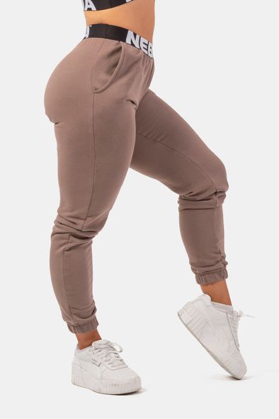 Брюки NEBBIA Iconic Mid-Waist Sweatpants 408 Brown, M, Brown