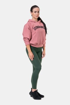 Худые NEBBIA Iconic Hero Sweatshirt With A Hoodie 581 Old Rose, XS, Old Rose