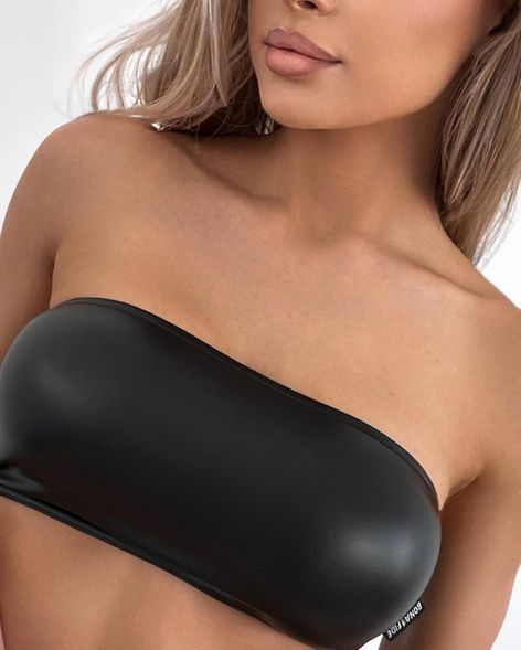 Топ BONA FIDE Top Bandeau Black Skin, L, Black Skin