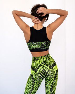 Топ BONA FIDE Aphrodisiac Cobra Neon Green, S, Neon Green