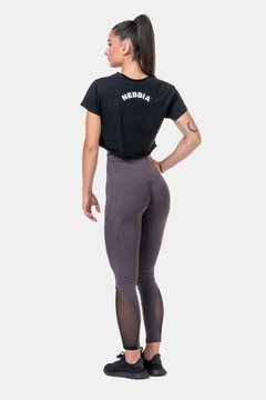 Топ NEBBIA Loose Fit and Sporty Crop Top 583 Black, M, Black