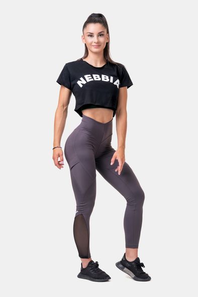 Топ NEBBIA Loose Fit and Sporty Crop Top 583 Black, M, Black