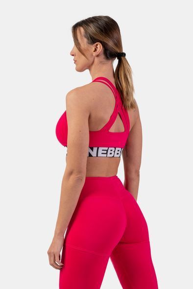 Топ NEBBIA Medium Impact Cross Back Sports Bra 410 Pink, XS, Pink