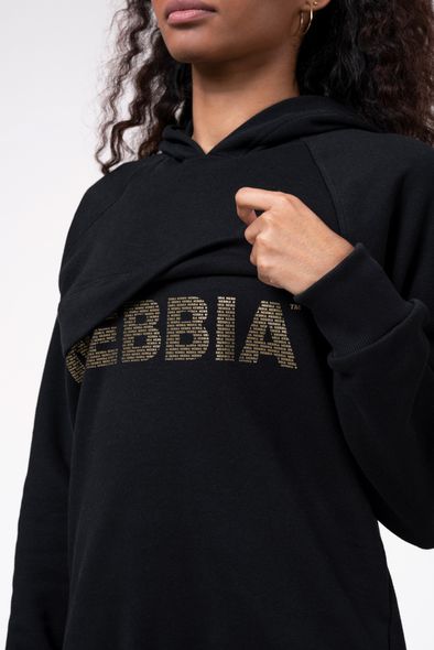 Худые NEBBIA Long Hoodie Intense Focus 825 Black, S, Black