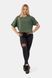 Футболка NEBBIA Organic Cotton Loose Fit The Minimalist Crop Top 417 Dark Green, XS/S, Dark Green