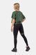 Футболка NEBBIA Organic Cotton Loose Fit The Minimalist Crop Top 417 Dark Green, XS/S, Dark Green