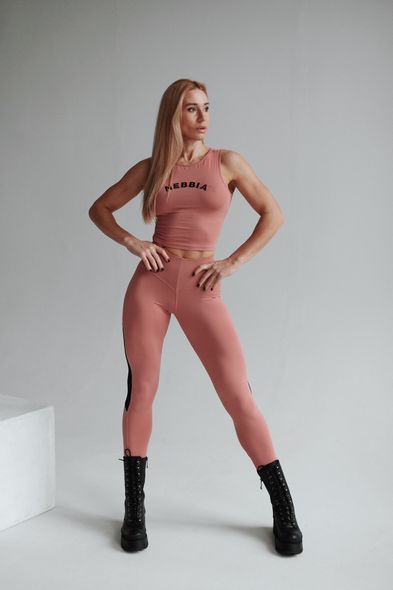 Леггинсы NEBBIA High Waist Mesh Leggings 573 Old Rose, XS, Old Rose
