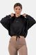 Худые NEBBIA Loose Fit Crop Hoodie Iconic 421 Black, XS/S, Black