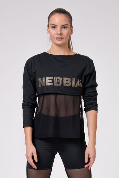 Рашгард NEBBIA Honey Bunny Crop Top 805 Black, S, Black
