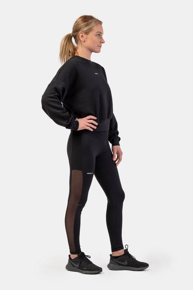 Свитшот NEBBIA Loose Fit Sweatshirt Feeling Good 420 Black, XS/S, Black