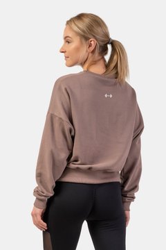 Світшот NEBBIA Loose Fit Sweatshirt Feeling Good 420 Brown, XS/S, Brown