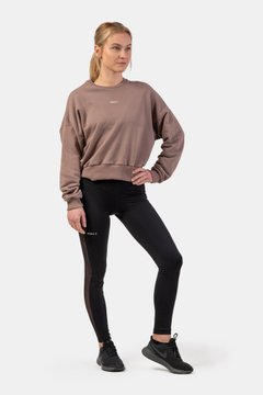 Світшот NEBBIA Loose Fit Sweatshirt Feeling Good 420 Brown, XS/S, Brown