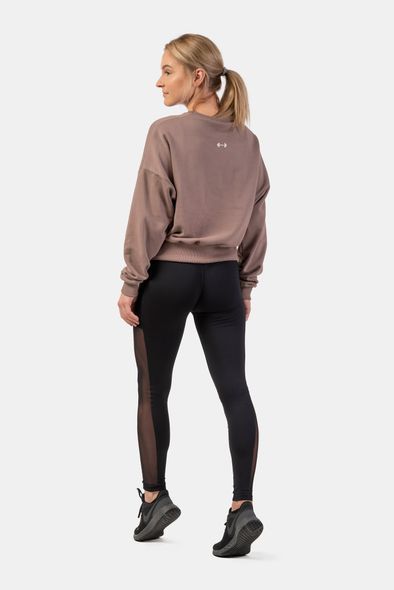 Світшот NEBBIA Loose Fit Sweatshirt Feeling Good 420 Brown, XS/S, Brown