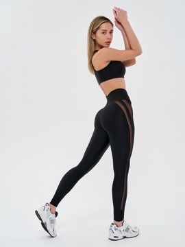 Легінси BONA FIDE Bona Stripcut Leggings Black, S, Black