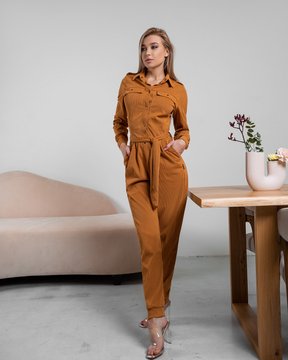 Комбінезон BONA FIDE Safari Jumpsuit Caramel Velvet, S, Caramel Velvet