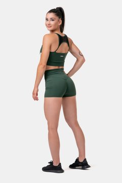 Шорты NEBBIA Classic Hero High Waist Shorts 582 Dark Green, XS, Dark Green