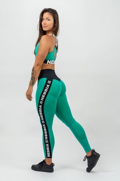 Топ NEBBIA Medium-Support Criss Cross Sports Bra Iconic 230 Green, M, Green