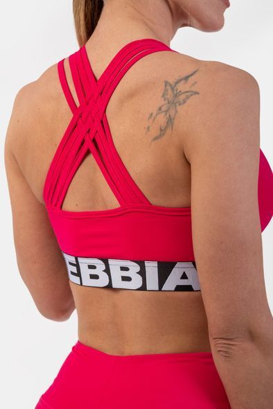 Топ NEBBIA Medium Impact Cross Back Sports Bra 410 Pink, XS, Pink