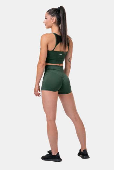 Шорти NEBBIA Classic Hero High Waist Shorts 582 Dark Green, XS, Dark Green