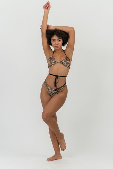 Ліф NEBBIA Maceio Bikini Top Leopard 757 Brown, L, Brown