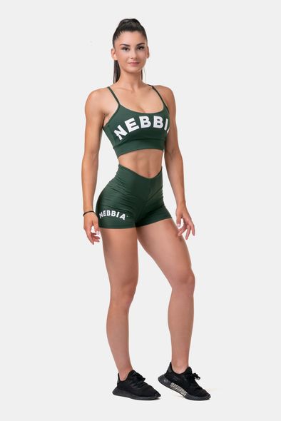 Шорты NEBBIA Classic Hero High Waist Shorts 582 Dark Green, XS, Dark Green