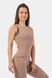 Майка NEBBIA Organic Cotton Ribbed Tank Top Brown 414 Brown, XS, Brown