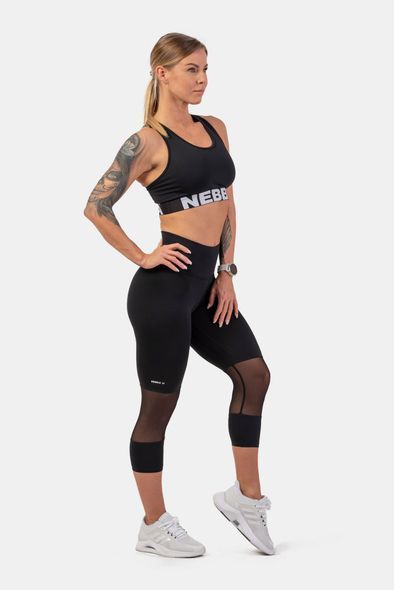 Леггинсы NEBBIA High-Waist &frac34; Length Sporty Leggings 406 Black, S, Black