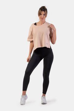 Футболка NEBBIA Organic Cotton Loose Fit The Minimalist Crop Top 417 Salmon, XS/S, Salmon