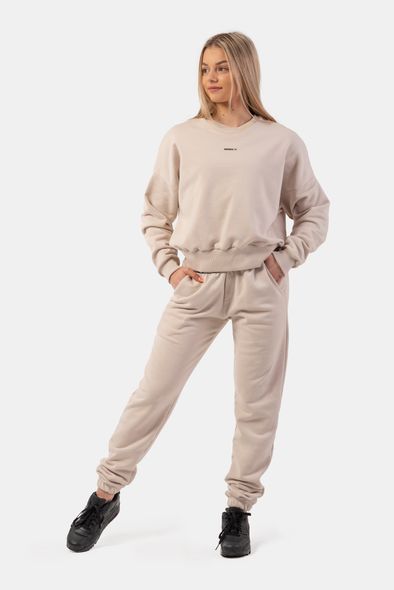 Брюки NEBBIA Iconic Mid-Waist Sweatpants 408 Cream, XS, Cream