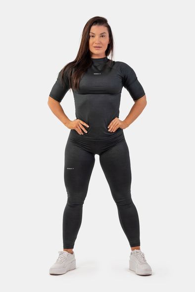 Рашгард NEBBIA Python Snakeskin Mid Sleeve T-Shirt 416 Black, S, Black