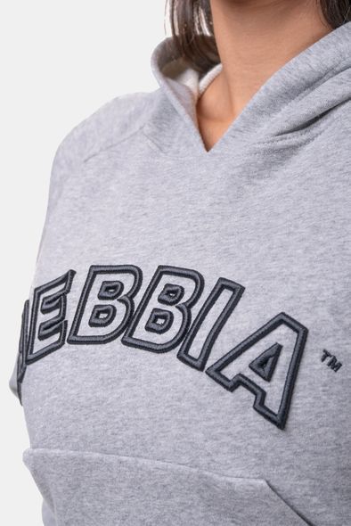 Худі NEBBIA Iconic Hero Sweatshirt With A Hoodie 581 Light Grey, S, Light Grey