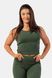 Майка NEBBIA Organic Cotton Ribbed Tank Top 414 Dark Green, XS, Dark Green