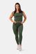 Леггинсы NEBBIA Organic Cotton Ribbed High-Waist Leggings 405 Dark Green, XS, Dark Green