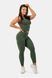 Леггинсы NEBBIA Organic Cotton Ribbed High-Waist Leggings 405 Dark Green, XS, Dark Green