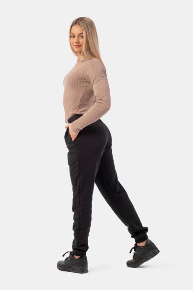 Штани NEBBIA Iconic Mid-Waist Sweatpants 408 Black, L, Black