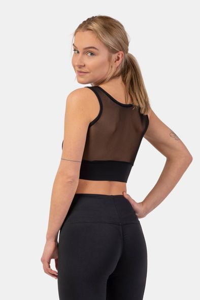 Топ NEBBIA Black Mesh Design Sports Bra Breathe 412 Black, L, Black