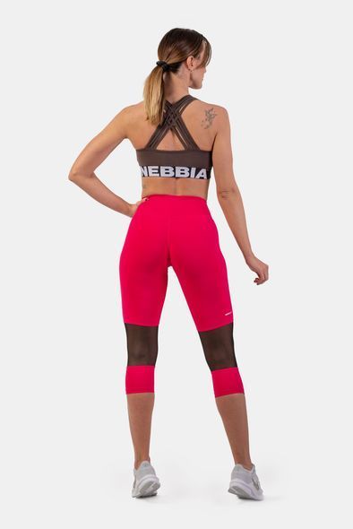 Легінси NEBBIA High-Waist &frac34; Length Sporty Leggings 406 Pink, S, Pink