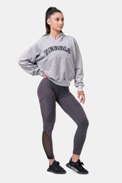 Худые NEBBIA Iconic Hero Sweatshirt With A Hoodie 581 Light Grey, XS, Light Grey