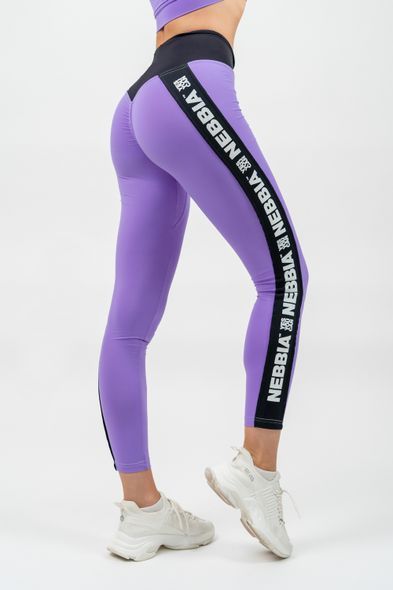 Легінси NEBBIA High Waisted Side Stripe Leggings Iconic 209 Lila, M, Lila