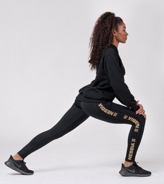 Леггинсы NEBBIA Leggings Gold Classic 801 Black, XS, Black