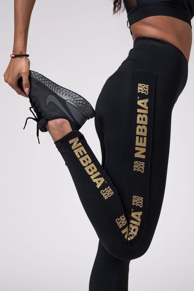 Легінси NEBBIA Leggings Gold Classic 801 Black, XS, Black